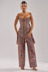 CHECK IT OUT BROCADE BRONZE TROUSER