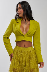 CAN I KICK IT CROPPED BLAZER
