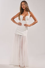ANGEL ENERGY MAXI DRESS IN WHITE