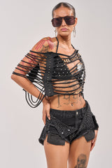 CHELLA DISTRESSED TOP