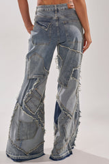 ALL OVER ME DENIM PATCHWORK JEANS