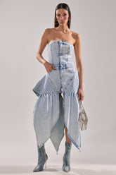 NO ONE LIKE ME DENIM ROMPER