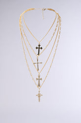 CROSS LAYERED NECKLACE