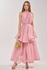 BREEZY GIRL TIERED MAXI DRESS IN BLUSH