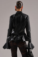 CARMEN BODYCON BLAZER IN BLACK