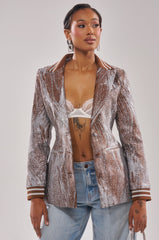 DASH EMBELLISHED BROCADE BLAZER