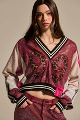 ONLY THE COOLEST RHINESTONE JERSEY SWEATSHIRT