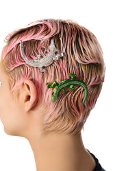 ALLIGATOR AND CROC HAIR CLIPS