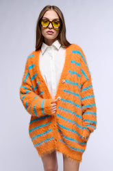 BABY FRESH OVERSIZED FUZZY CARDIGAN