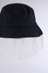 CANT SEE THRU MY DIAMONDS BUCKET HAT IN BLACK