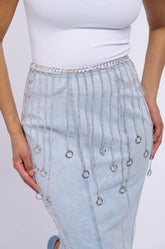 CIRCLE ME CHAIN FRINGE BELT