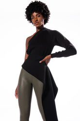 PERFECT MOMENT ASYMMETRICAL ONE SLEEVE SCUBA TOP