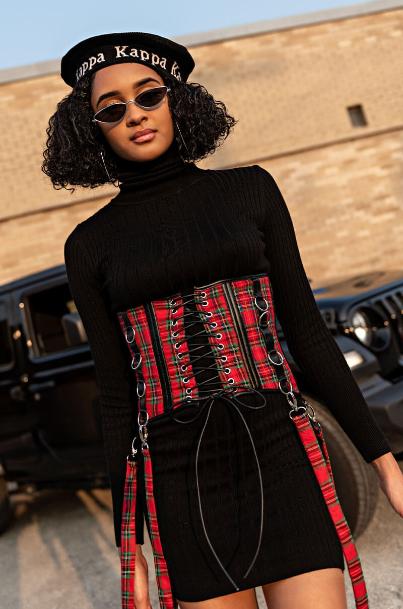 BAD BITCH CORSET RED MULTI