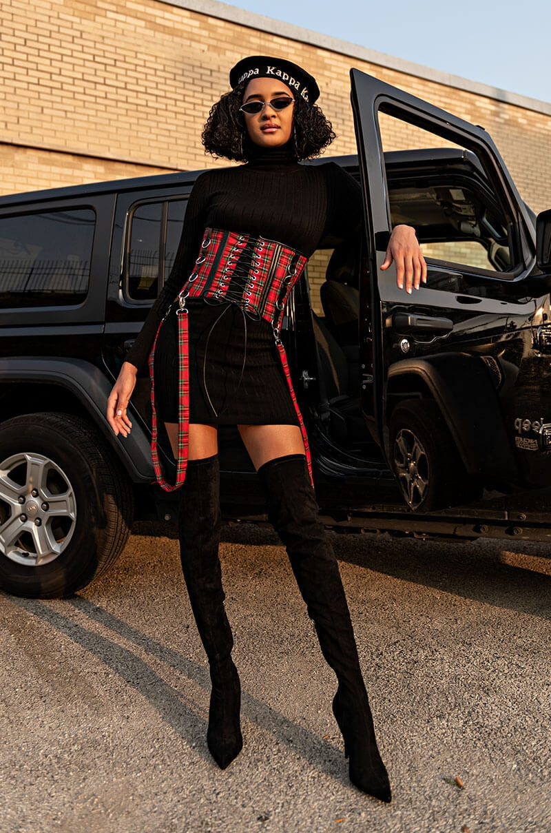 BAD BITCH CORSET RED MULTI
