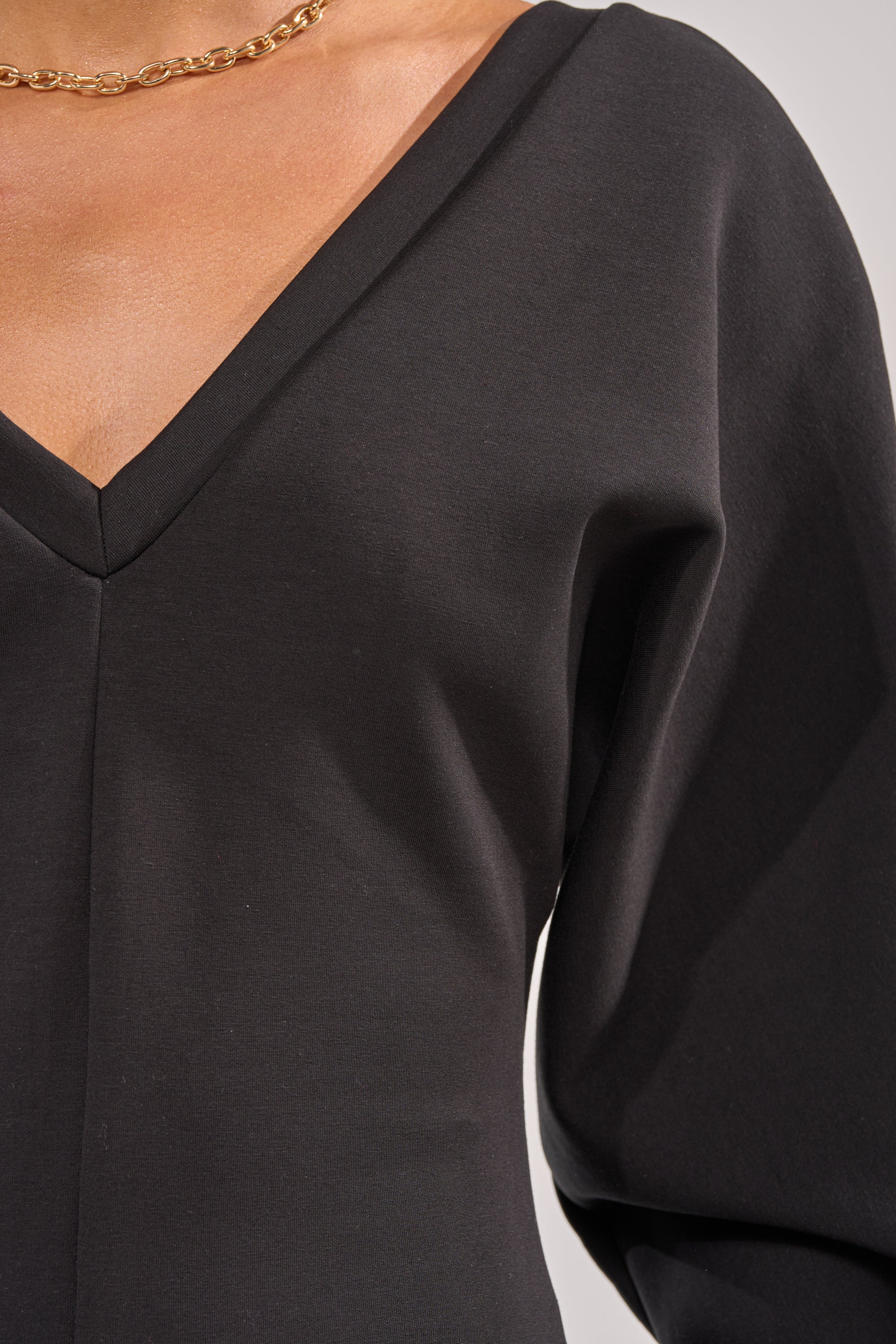 COMFY COZY SWEATSHIRT JUMPSUIT IN BLACK
