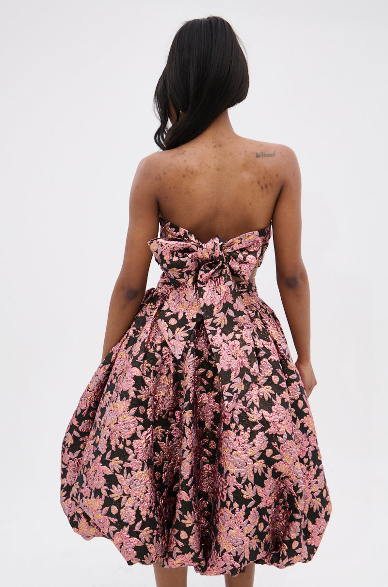 CHARLOTTE BROCADE MIDI DRESS