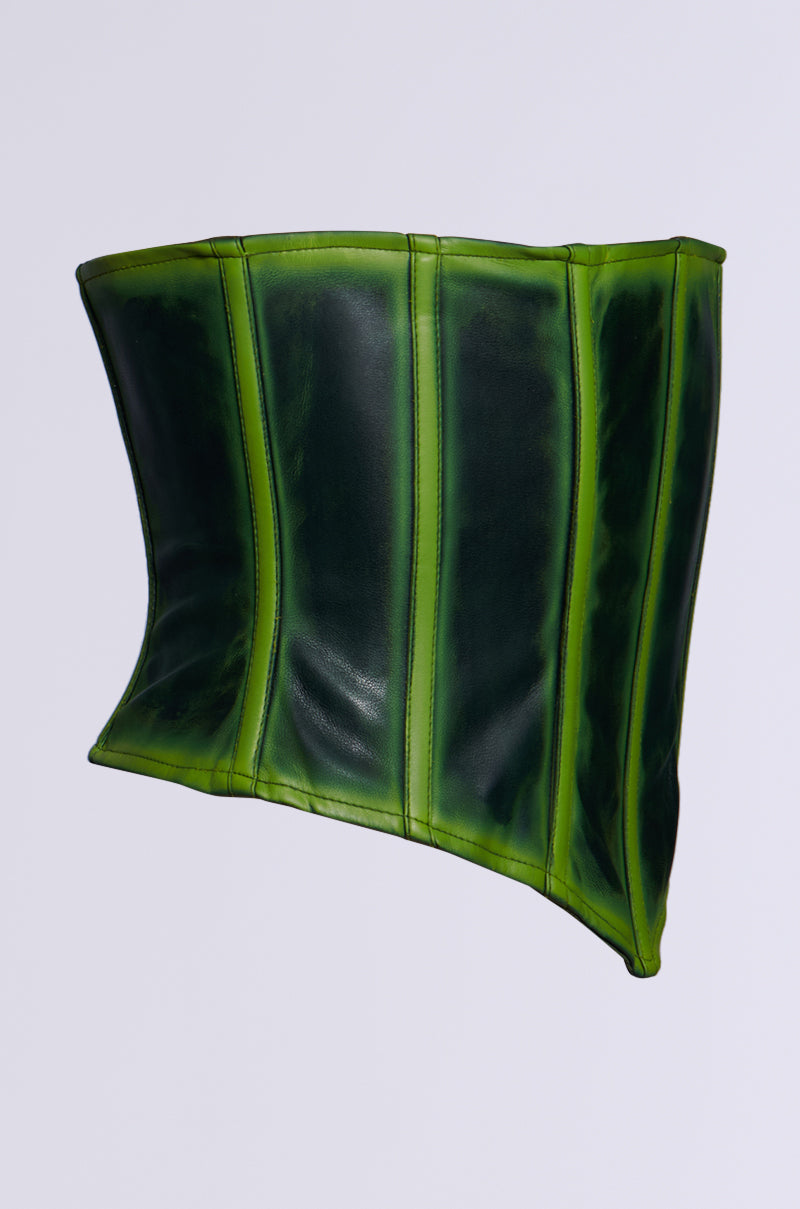 CHARLI GREEN SPRAY CORSET BELT