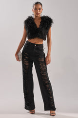 CLARA DISTRESSED DENIM