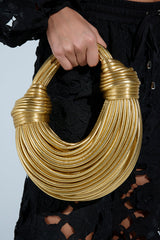 BRB FAUX LEATHER ROPE PURSE