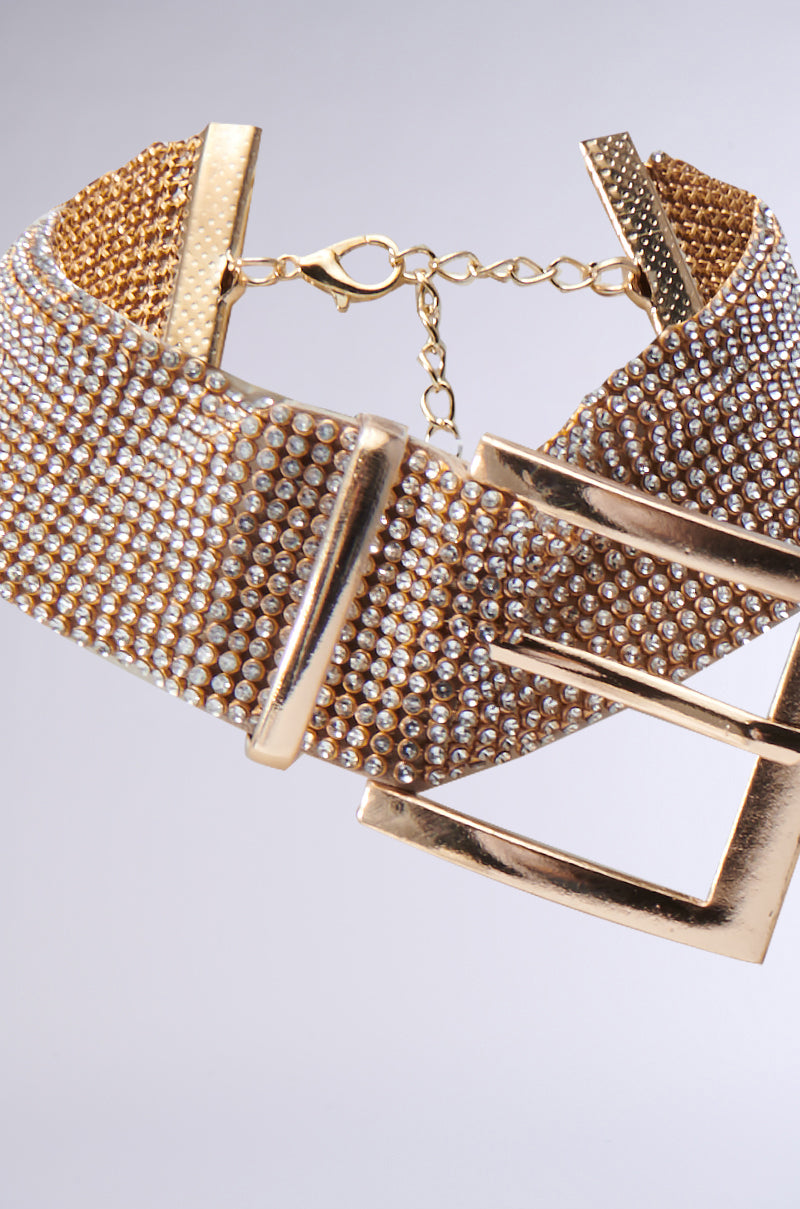 BUCKLE UP BLING CHOKER