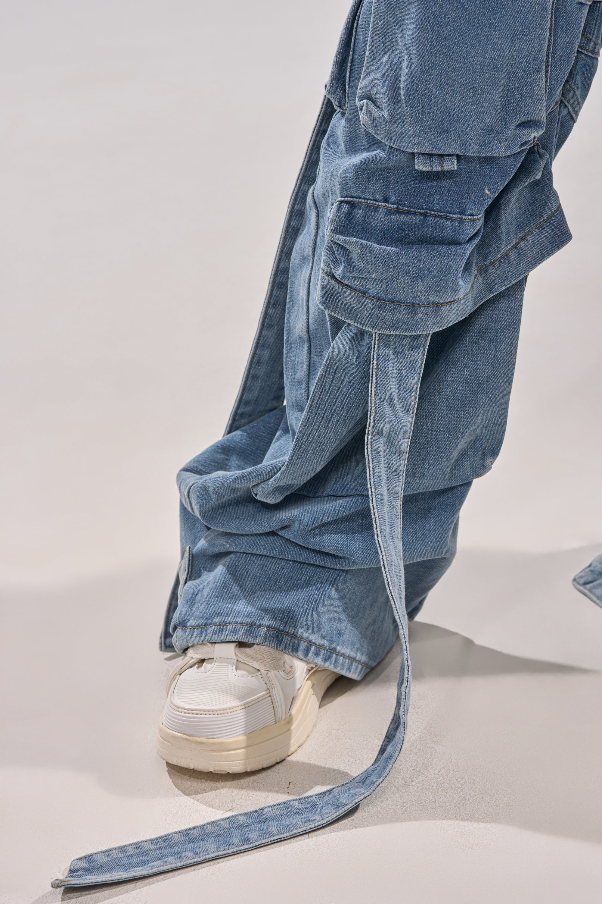 CHECK OUT THE BACK CUTOUT RELAXED DENIM