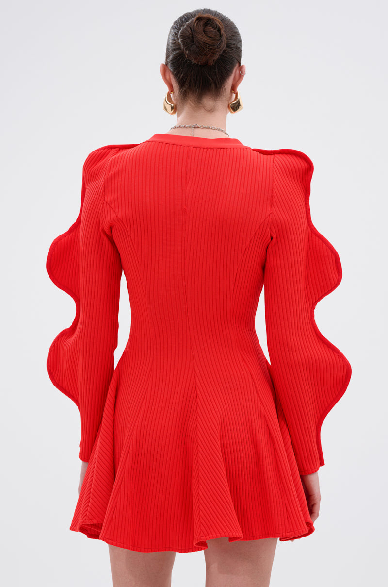 COOLEST ON THE BLOCK MINI DRESS IN RED