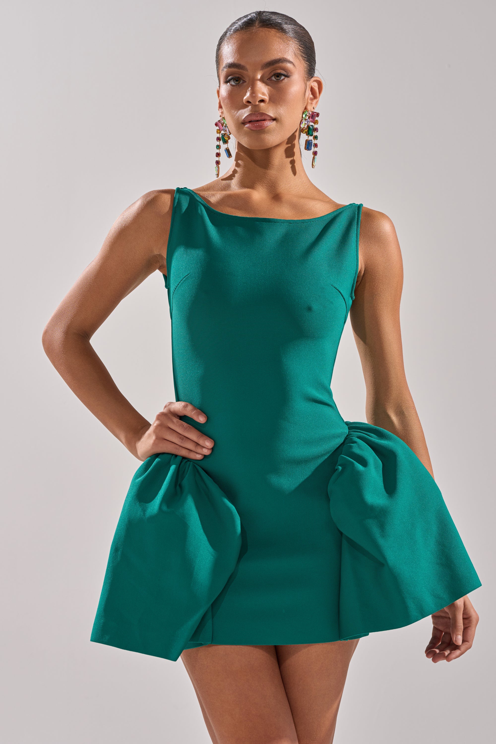 DERBY DAYS BANDAGE MINI DRESS