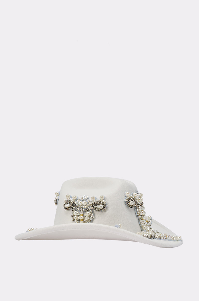 BOUJEE PEARL COWBOY HAT