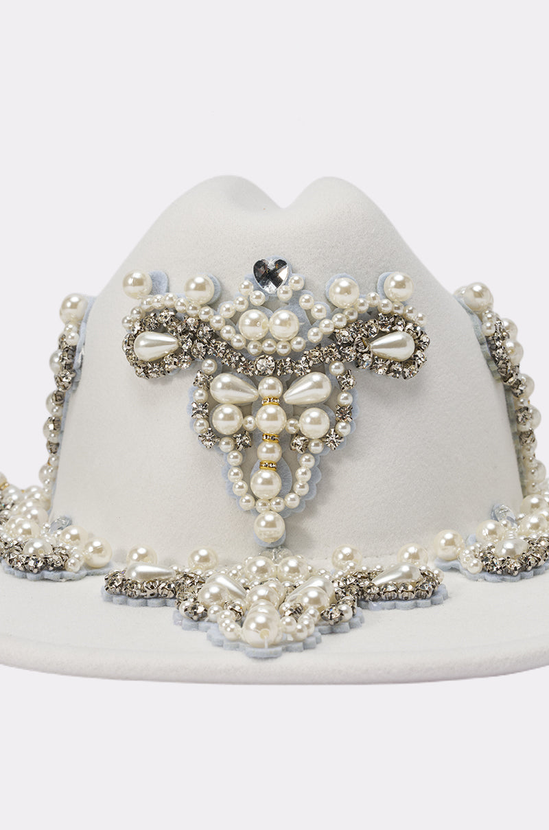 BOUJEE PEARL COWBOY HAT