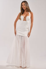 ANGEL ENERGY MAXI DRESS IN WHITE