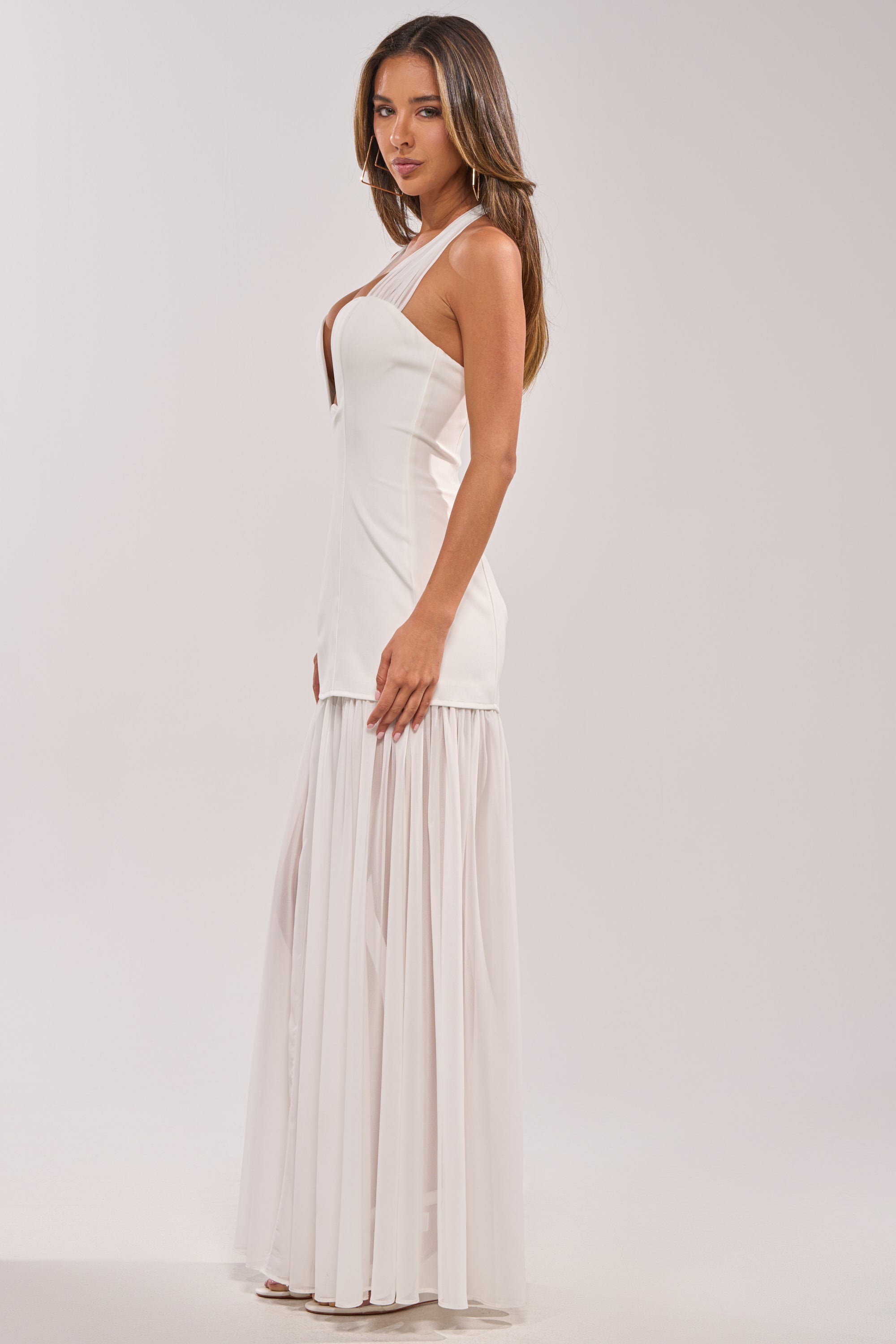 ANGEL ENERGY MAXI DRESS IN WHITE
