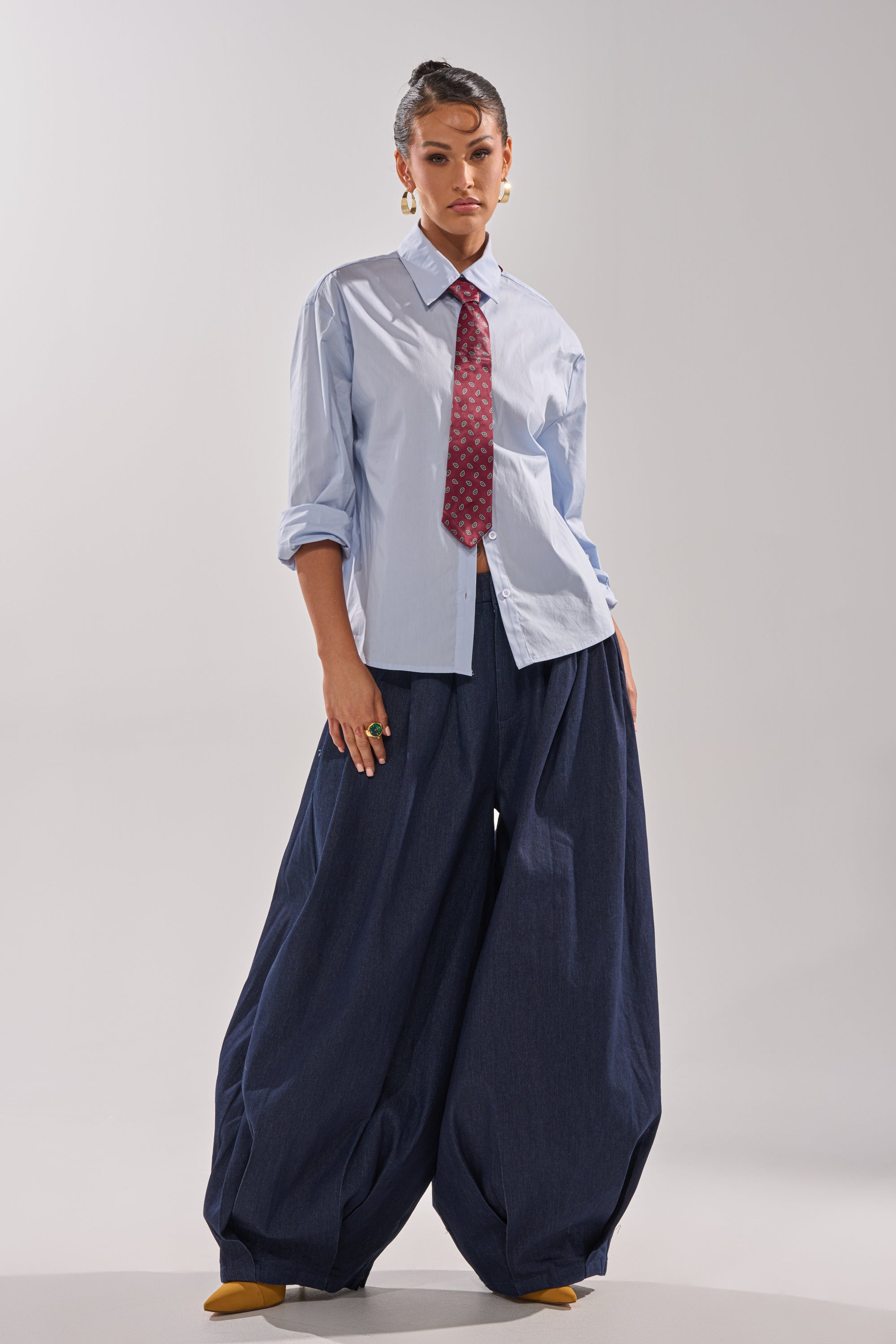 BUSINESS IN THE FRONT BUTTON DOWN