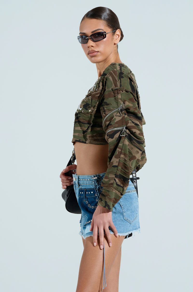 ROCKSTAR CAMO TOP