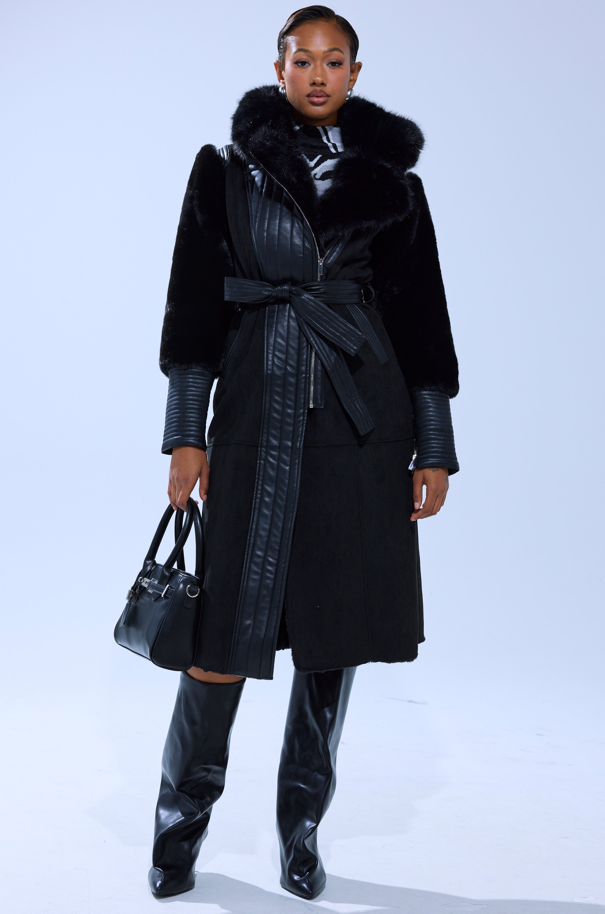 GOODIE MIXED MEDIA COAT