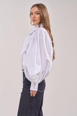 BLACK TIE AFFAIR BLOUSE IN WHITE