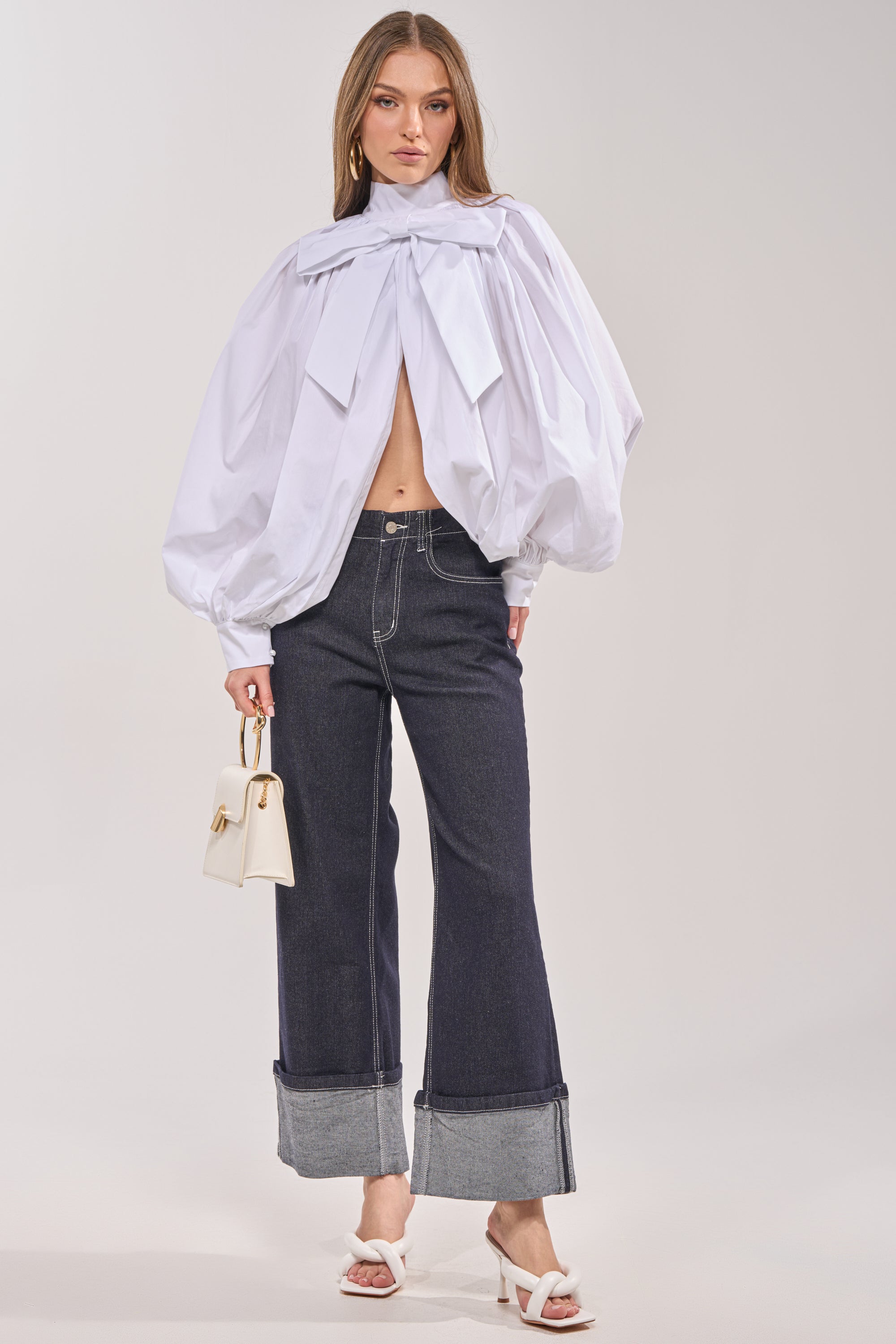 BLACK TIE AFFAIR BLOUSE IN WHITE