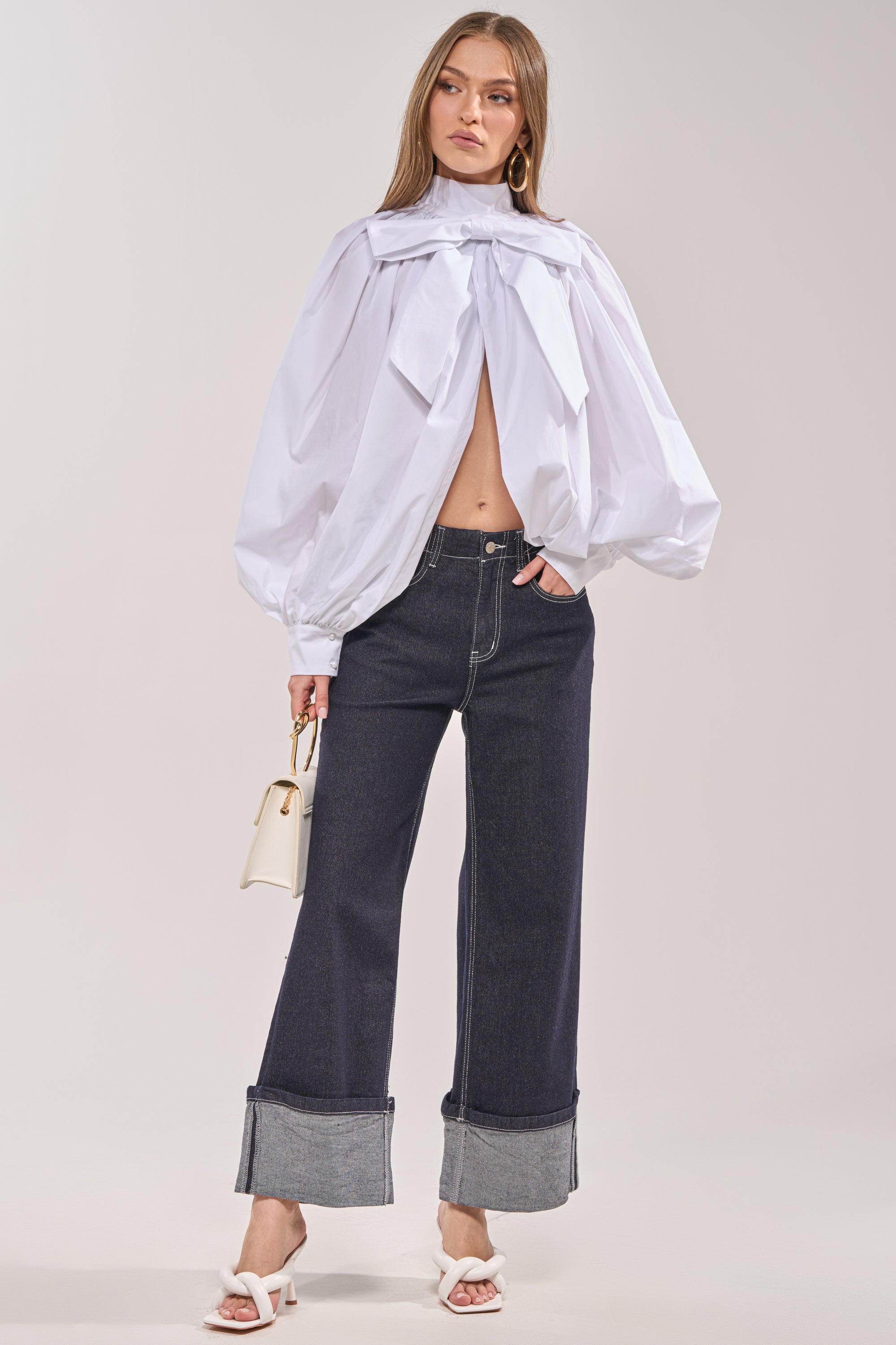 BLACK TIE AFFAIR BLOUSE IN WHITE