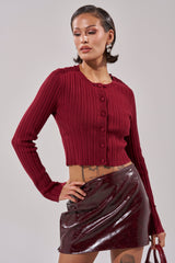 EASE MY MIND CARDIGAN WITH FUR TRIM