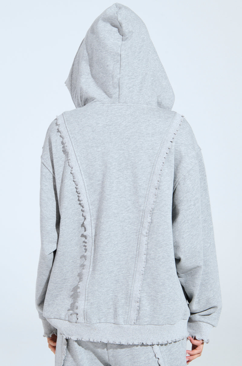 COME CHILL WITH ME ZIP UP SWEATSHIRT