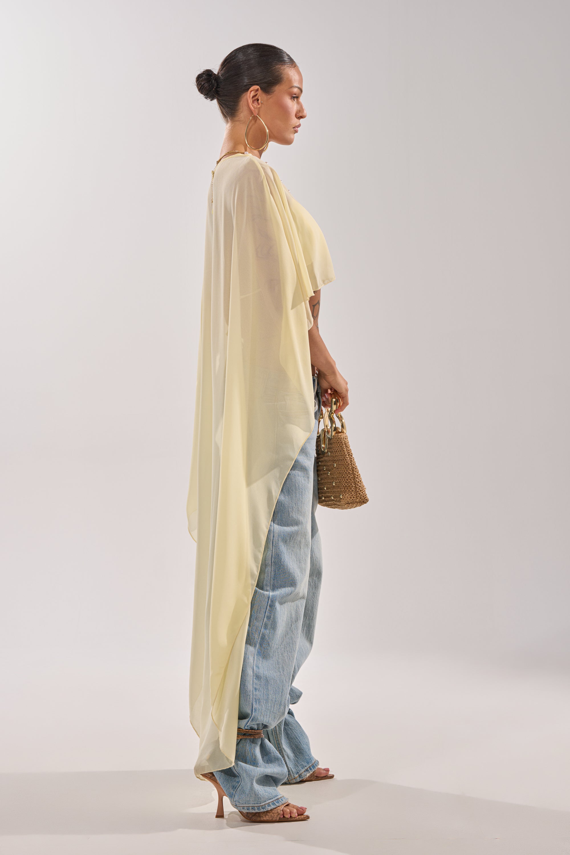 COOL GIRL CHIFFON BLOUSE IN YELLOW