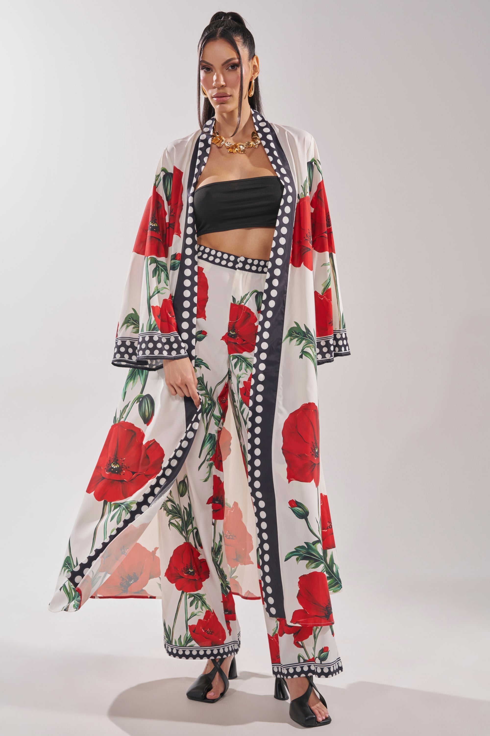 BELLADONNA PRINT PALAZZO PANTS IN WHITE MULTI
