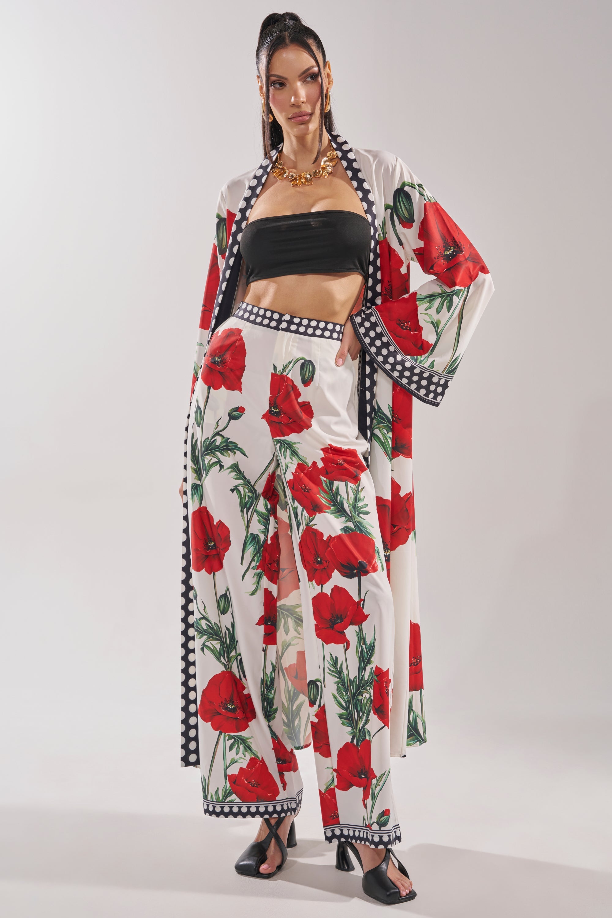 BELLADONNA PRINT PALAZZO PANTS IN WHITE MULTI