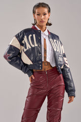 BUTTER LUXE VARSITY BOMBER