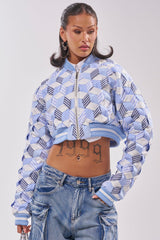 BOP AND WEAVE POPLIN BOMBER