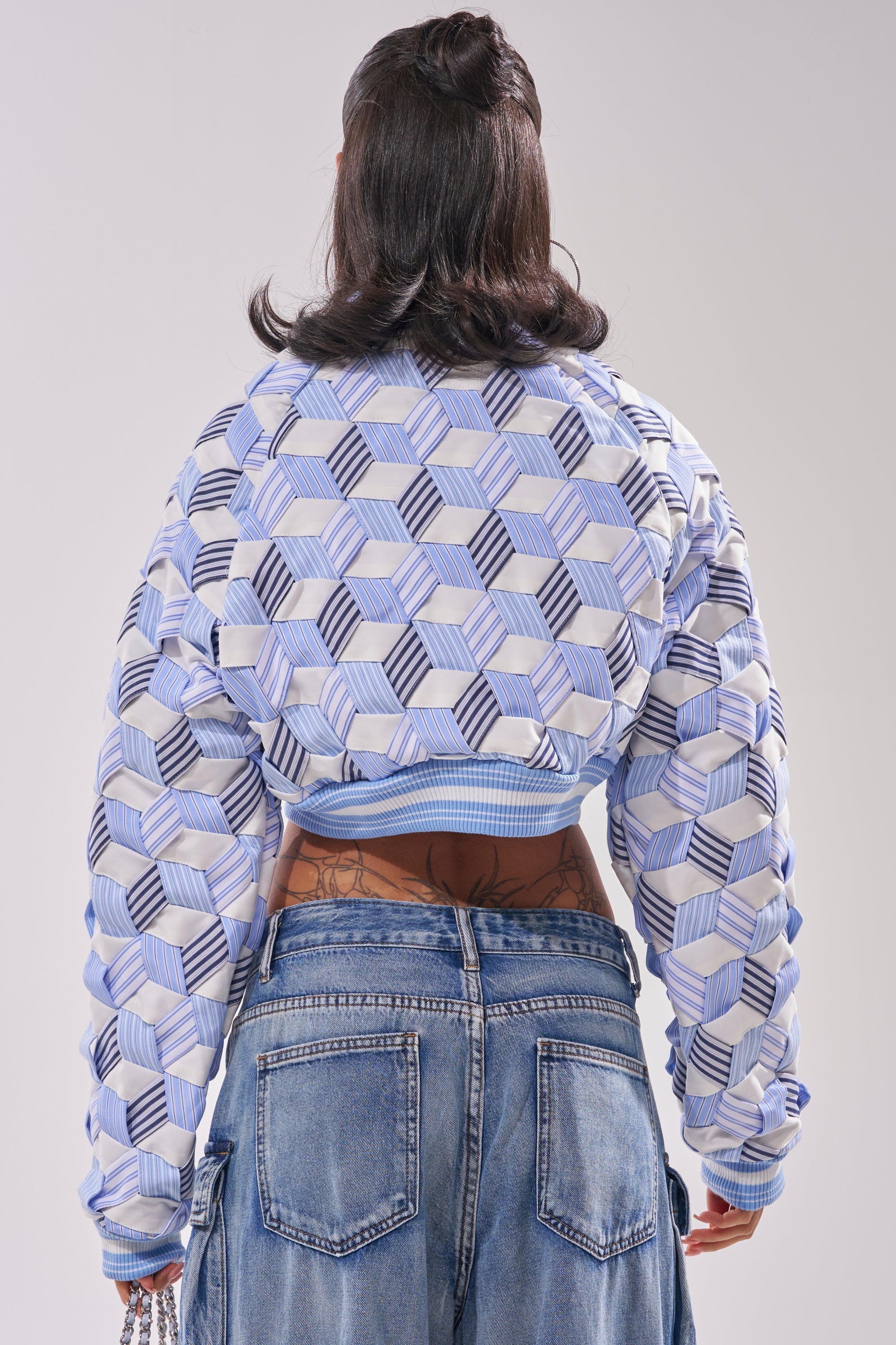 BOP AND WEAVE POPLIN BOMBER