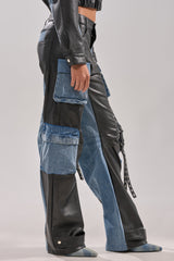 DOWN TIME MIXED MEDIA CARGO PANT
