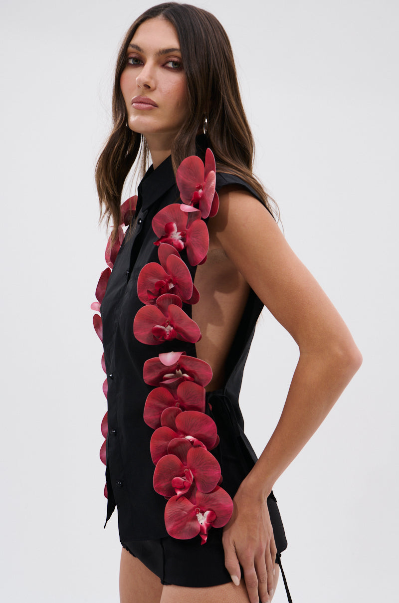 ROSE PETALS BUTTON DOWN