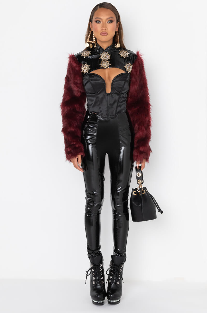 AMMO FAUX PATENT LEATHER LEGGINGS