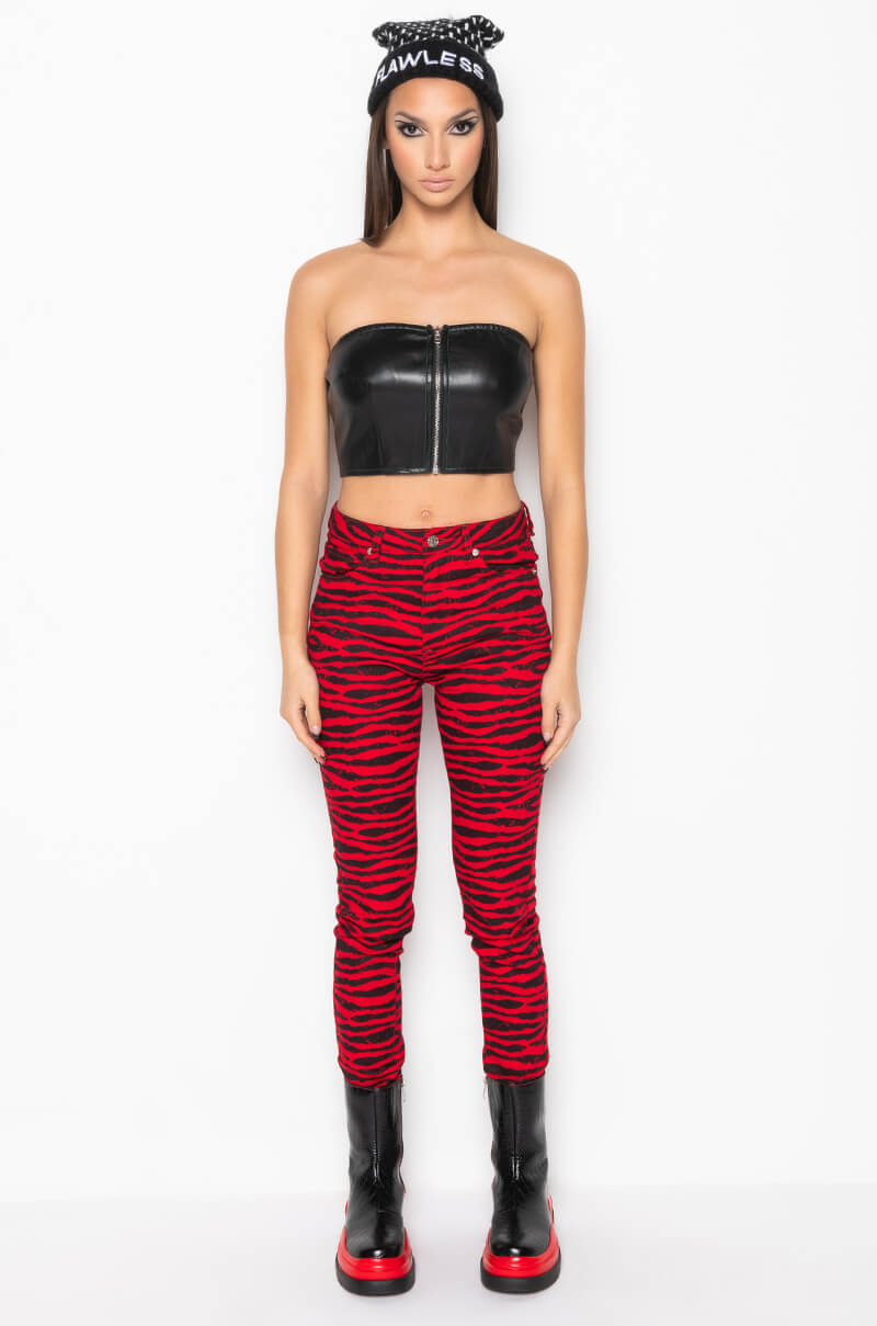 ANIMAL INSTINCT HIGH RISE SKINNY PANT