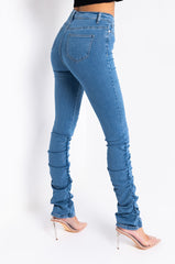 ANITTA STACKED HIGH WAISTED SKINNY JEANS